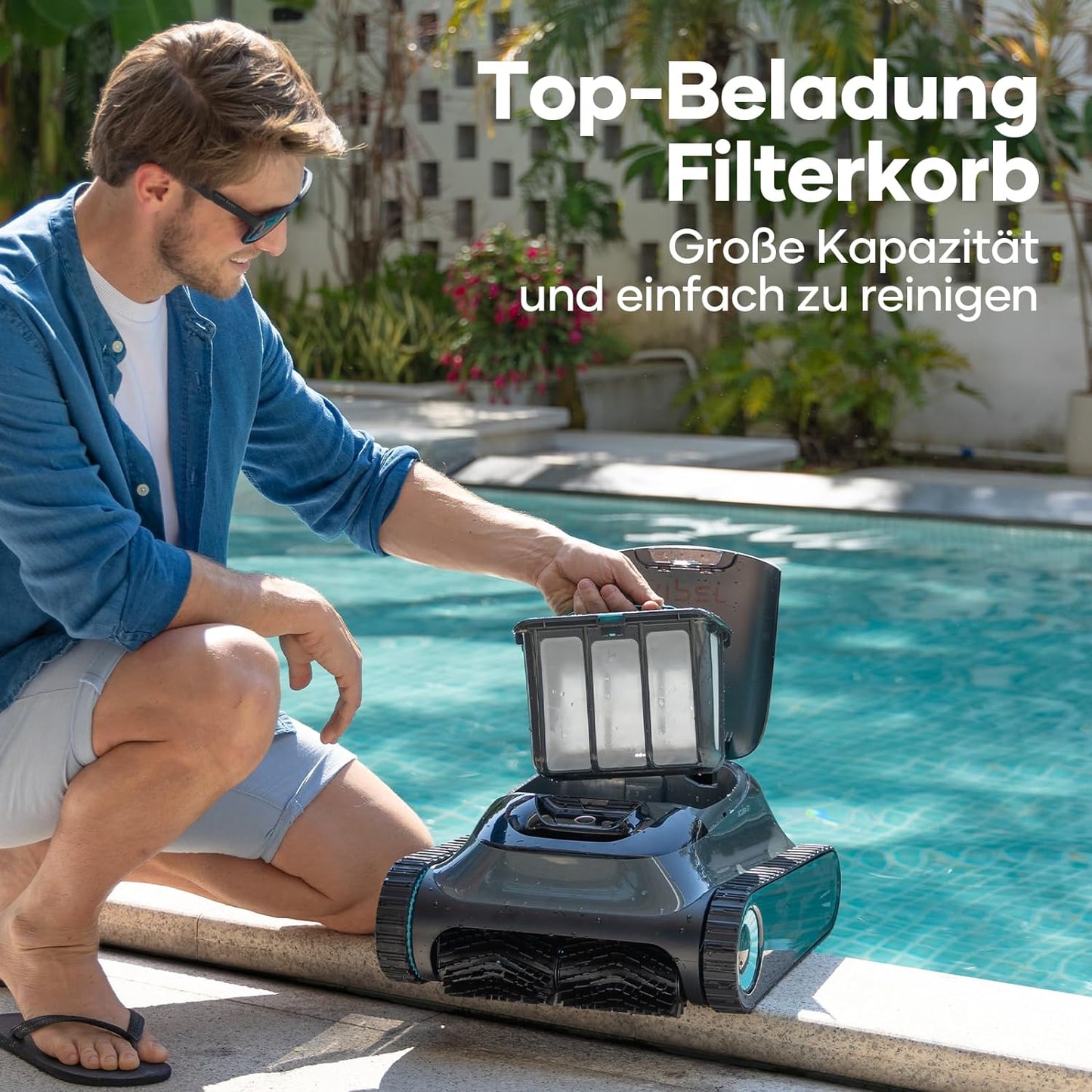 AIPER Scuba S1 Poolroboter Boden und Wand, Kabelloser Poolsauger mit Wandklettern, Intelligenten Navigation 2.0