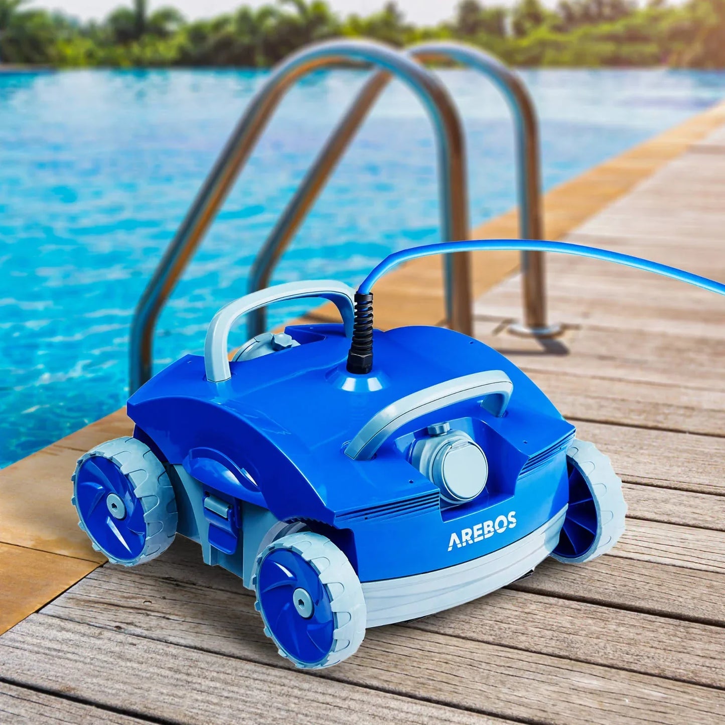 Arebos - Poolroboter Poolrunner Poolsauger Bodenreiniger Poolreiniger Pool Roboter - Blau