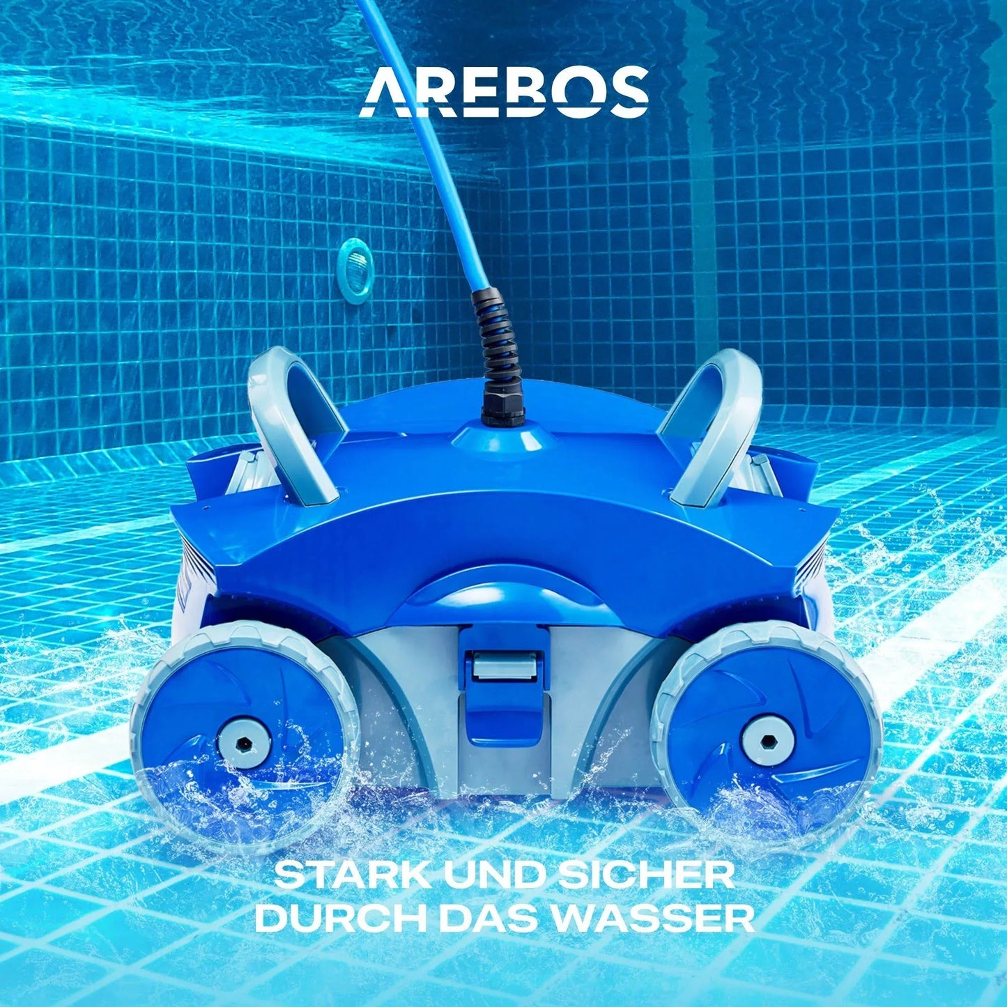 Arebos - Poolroboter Poolrunner Poolsauger Bodenreiniger Poolreiniger Pool Roboter - Blau