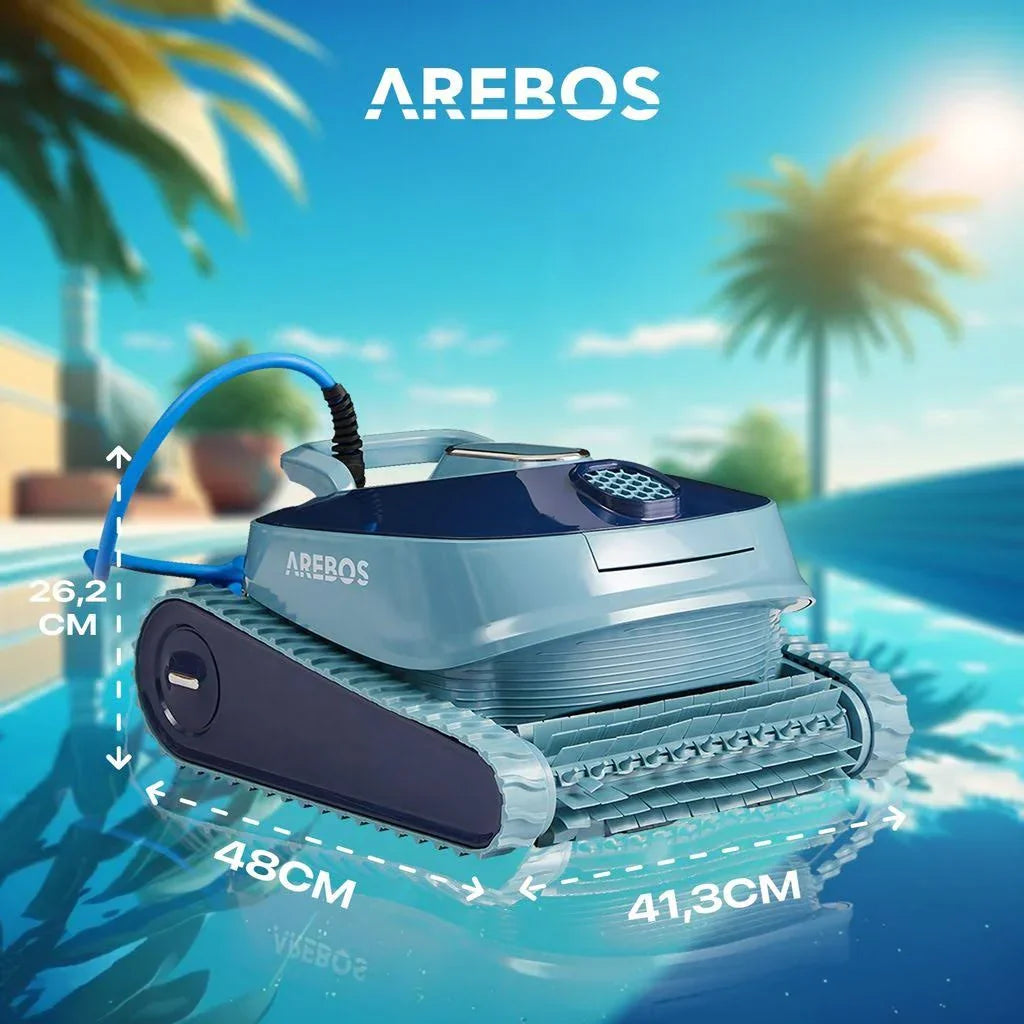 Arebos - Poolroboter Poolrunner Poolsauger Bodenreiniger Poolreiniger Pool Roboter - Blau