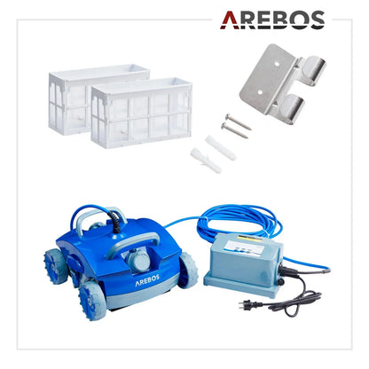 Arebos - Poolroboter Poolrunner Poolsauger Bodenreiniger Poolreiniger Pool Roboter - Blau